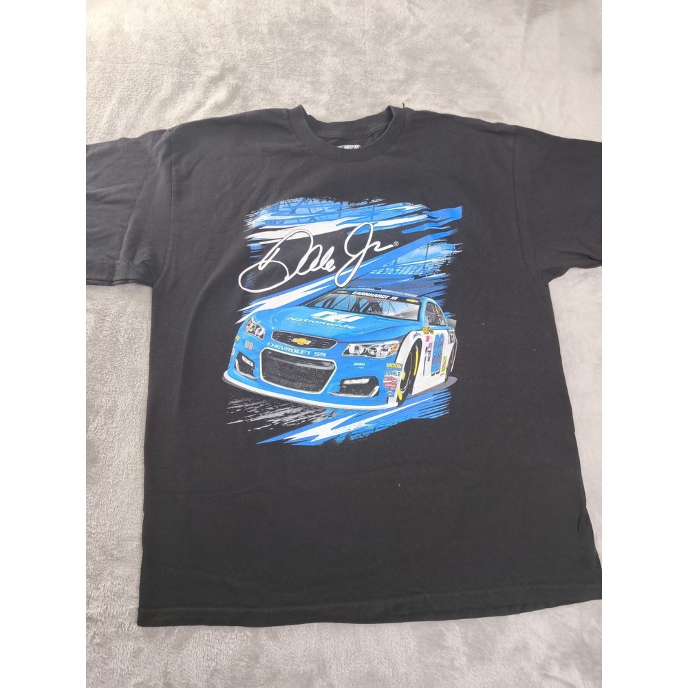 Dale Earnhardt Jr NASCAR T Shirt XL Black Nationwide Chevy Racing